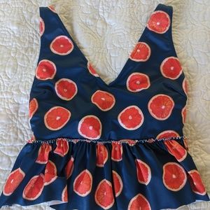 Kortni Jeane peplum style swim top